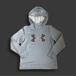 Women’s Under Armour Hoodie with Pink Quilted Logo Size Small- Gray